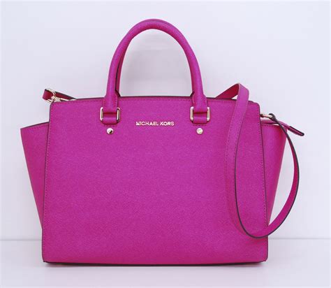 pink michael kors satchel|michael kors purses hot pink.